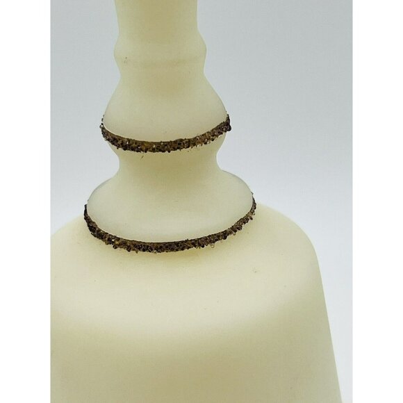 Fenton Satin Ivory Glass Bell Cardinal Holly Hand Painted 1994 S Jackson Signed - Picture 4 of 9